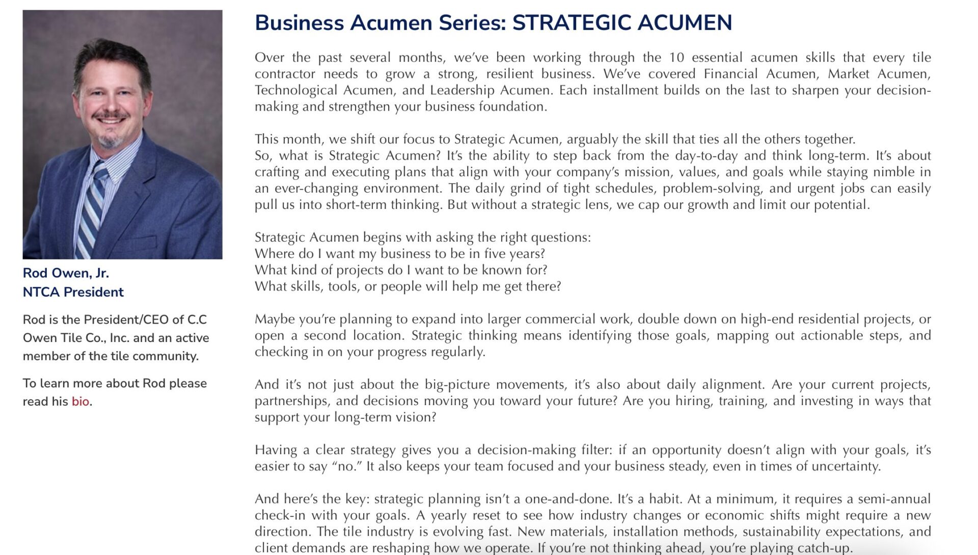 NCTA Presidentail Letter September 25